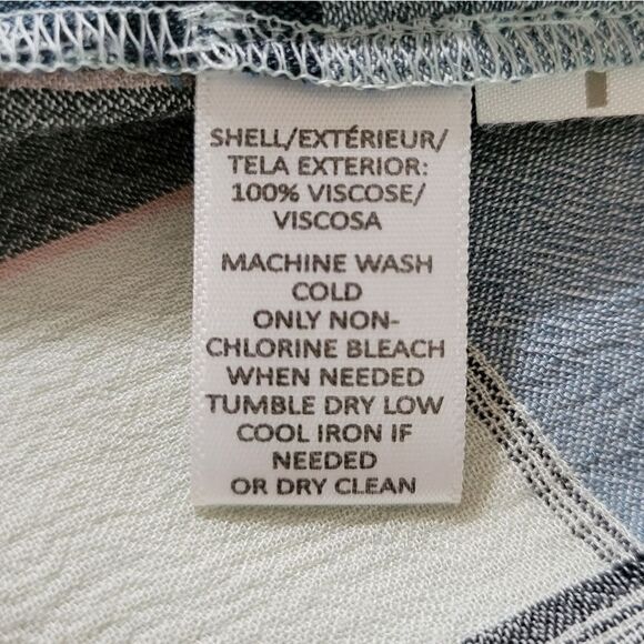 Loft Blue Plaid Rayon Sleeveless Ruffle Blouse - Picture 14 of 16